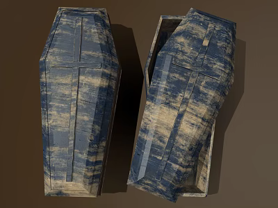 coffin wooden coffin 3d model