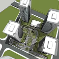 Modern Office Building Jinan Heyue Square Project 3d model