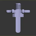 Shiny Metal Mechanical Bracket with Top Bolt and Side Holes Structure