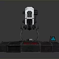 Sci Fi Mechanical Arm Device With Black Base And Colored Indicators 3d model