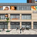 Modern Commercial Street With Prada Stores Heineken Ads Outdoor Seating And Pedestrians