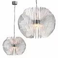 Elegant Modern Chandelier With Feather Like Design Structure And Soft Illumination Effect 3d model