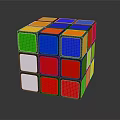 Colorful Rubik's Cube With Multiple Colored Squares And Shiny Surface