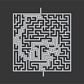 White Square Maze Playground Equipment With Intricate Pathways And Entrance Exit