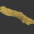 Natural Wood Branch Featuring Unique Curved Shape And Natural Textured Surface
