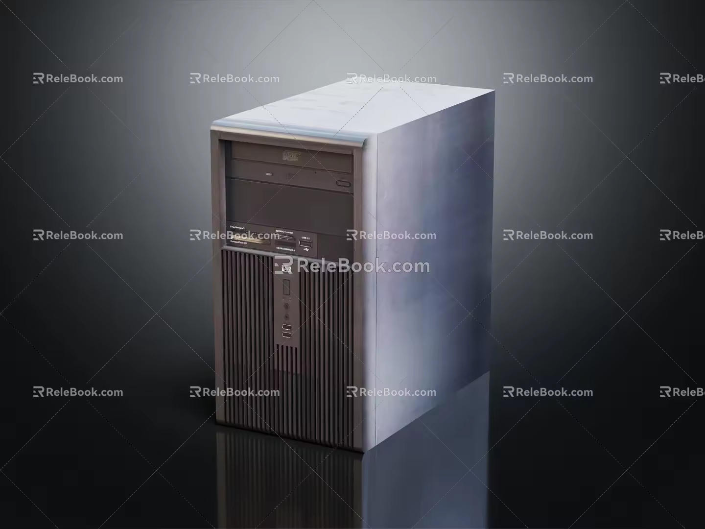Modern chassis Old-fashioned computer high-end chassis 3d model