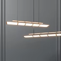 Modern Linear Chandeliers With Bright LED Lighting And Sleek Design Features 3d model