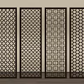 Modern Decorative Room Dividers With Various Geometric Patterns And Intricate Designs 3d model