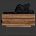 Modern Multi Seat Sofa With Dark Blue Upholstery Wooden Frame And Plush Cushions