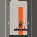 Cream-Silent Wind Corridor Scarpa Stacked End View Entrance SU 3d model