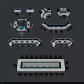 Office Desks with Various Shapes and Ergonomic Chairs for Modern Office Setup
