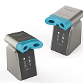 Modern Medical Diagnostic Equipment With Blue Viewing Ports And Control Function Buttons