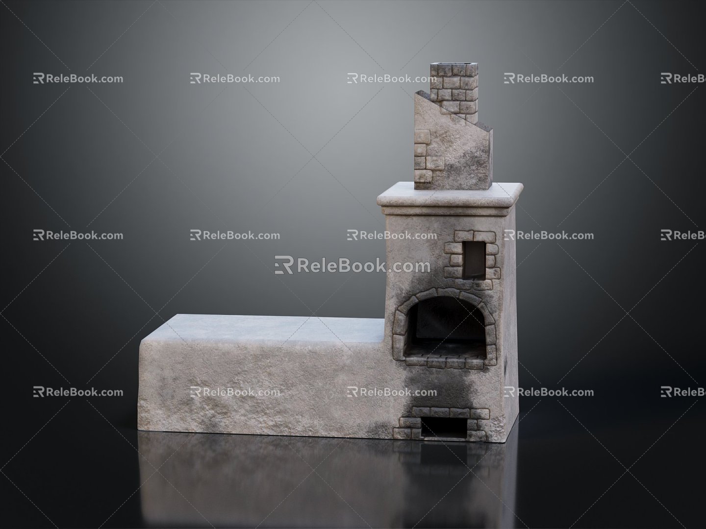 INDUSTRIAL LOFT CHIMNEY FOR HEATING 3d model