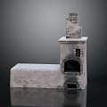 INDUSTRIAL LOFT CHIMNEY FOR HEATING 3d model