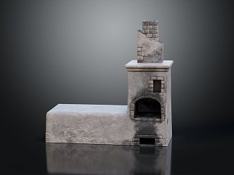 INDUSTRIAL LOFT CHIMNEY FOR HEATING 3d model