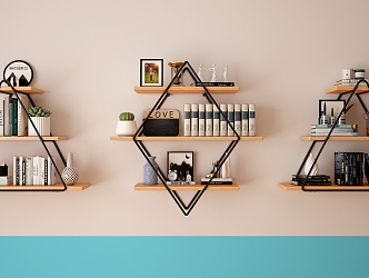 Nordic Wall Storage Rack 3d model