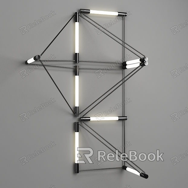 Modern shaped wall lamp metal line wall lamp model