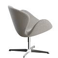 Light Gray Fabric Office Chair With Modern Design And Metal Base Wheels