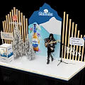Guldkiss Christmas Photo Spot With Beer Bottle Guitar Player And Decorative Trees
