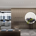 Modern Public Office Space Design With White Desks Office Chairs Computers And Green Plants
