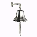 Stylish Metallic Decorative Ornament Set With Curved Bracket Bell And Hanging Strip