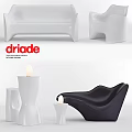 Driade Modern Furniture Collection Featuring Black White Sofa Chair And Lamp