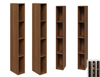 Modern Solid Wood Wall Storage Rack Simple Partition Wall Shelf Solid Wood Bookshelf Gap Bookcase Solid Wood Extremely Narrow Bookshelf Gap Corner Wall Bookshelf 3d model