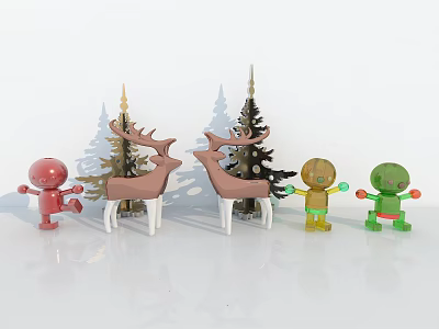 Modern ornaments Christmas ornaments 3d model