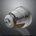 Advanced Space Capsule With Metallic Exterior Observation Windows And Hatch Door 3d model
