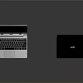 Modern 2 in 1 Silver Laptop With Detachable Screen And Closed Black Acer Device