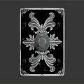 Classic Metal Sculpture With Symmetrical Patterns And Central Circular Ornament
