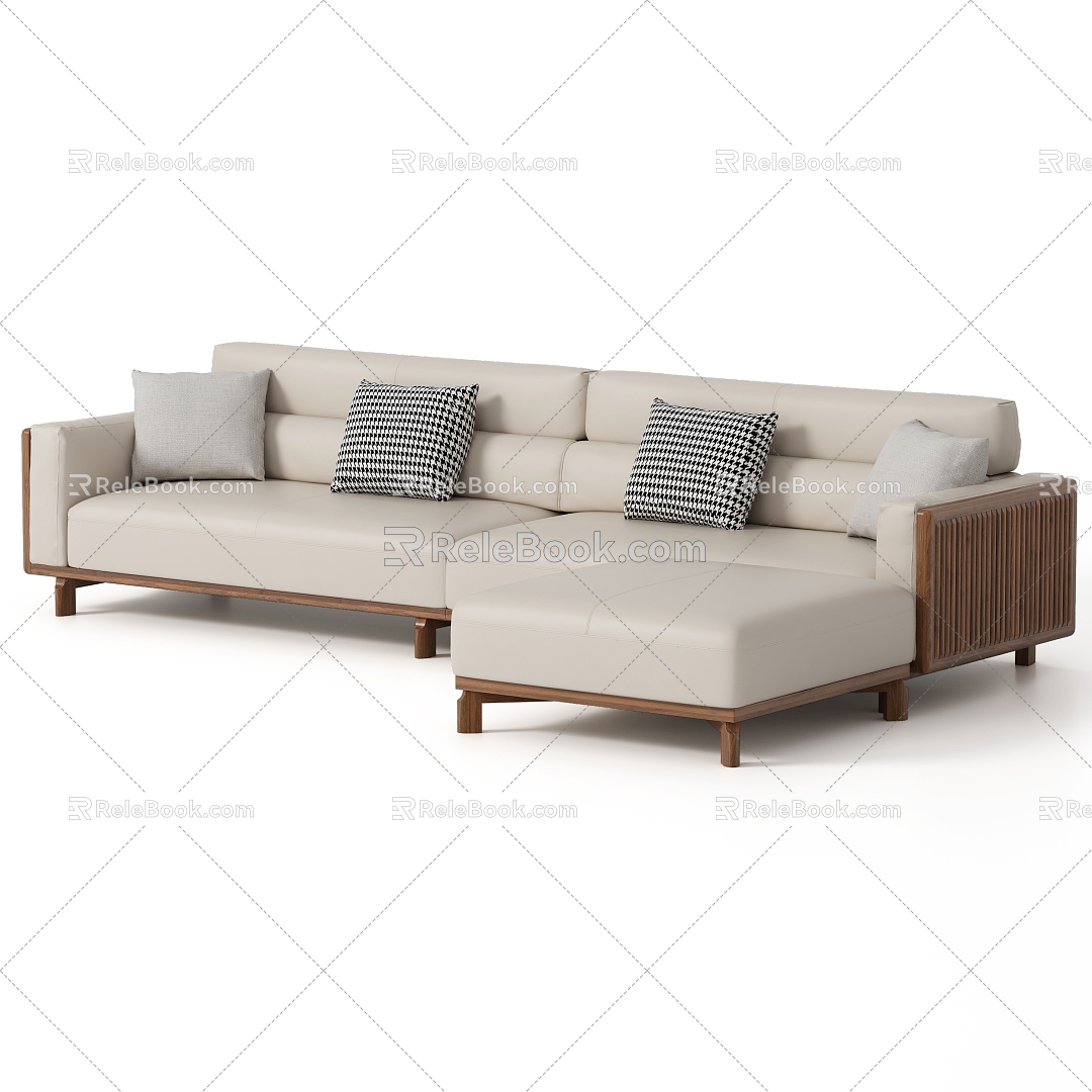 Nordic Living Room Imperial Concubine Sofa 3d model