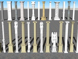 European Roman Column 3d model