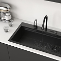 Modern sink vegetable basin embedded sink faucet 3d model