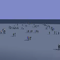 Crowd of People Spreading Out And Standing In Large Open Space