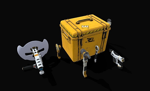 Toolbox Deep Space Tools Gadget Gun Nail 3d model