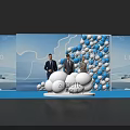 Launch Device At New Era Ceremony Featuring Three People And Blue Balloons