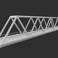 White Steel Truss Railway Bridge Structure with Steel Frame for Train Passage