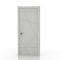 Modern solid wood door interior door door 3d model