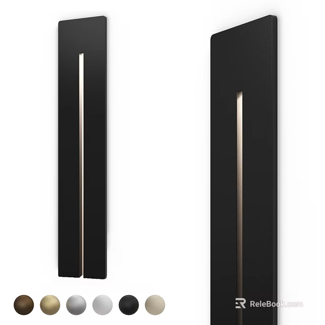 Sleek Modern Black Downlights And Spotlights For Home Interior Lighting 3d model 