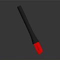 Durable Household Cleaning Brush With Black Handle And Vibrant Red Bristles