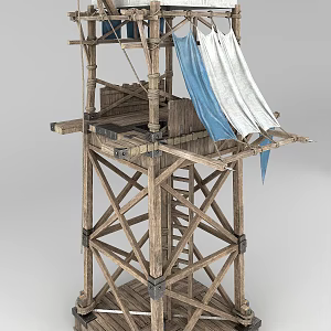 Tower Watch Tower Post Watch 3d model
