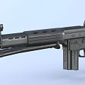 Black Modern Tactical Shotgun With Detachable Magazine And Ergonomic Grip Design