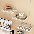 Ornaments Book Headset Calendar Pen Container Magazine Computer Cabinet Ornaments Vase Side Cabinet Set Top Box Wlan Latex Paint WiFi Storage Rack TV Wall 3d model