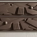 Symmetrical 3D Geometric Decorative Panels With Modern Shapes On Gray Background
