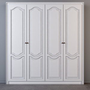 White wardrobe 3d model