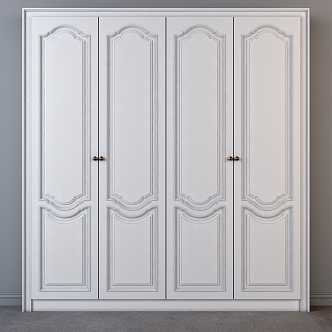 White wardrobe 3d model