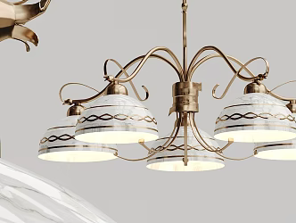 Jianou chandelier metal multi-head chandelier 3d model