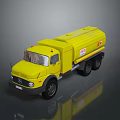 Yellow Functional Mercedes Tanker Truck With Large Fuel Tank And Heavy Duty Wheels