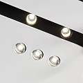 Modern Ceiling Downlights And Spotlights With Sleek Black Frame And White Shade